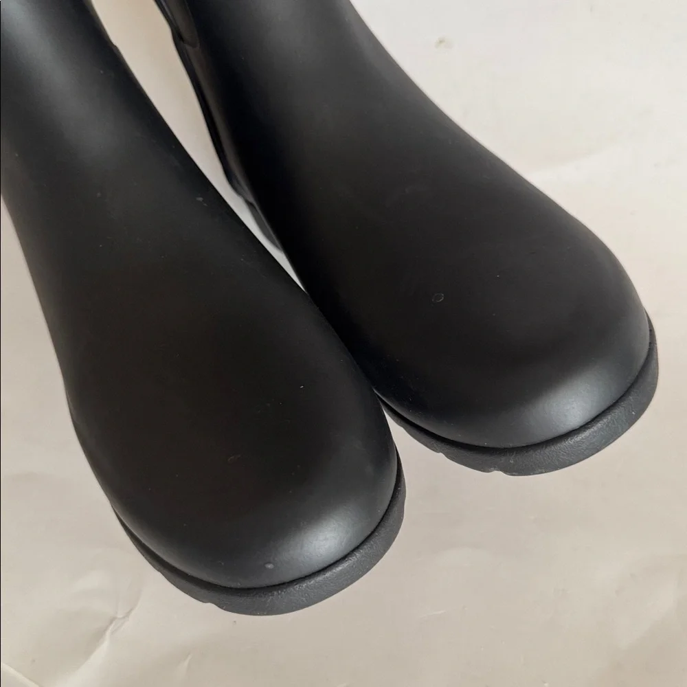 Hunter Womens Original Black Refined Back Strap Tall Rain Boots size 7 - Picture 7 of 12